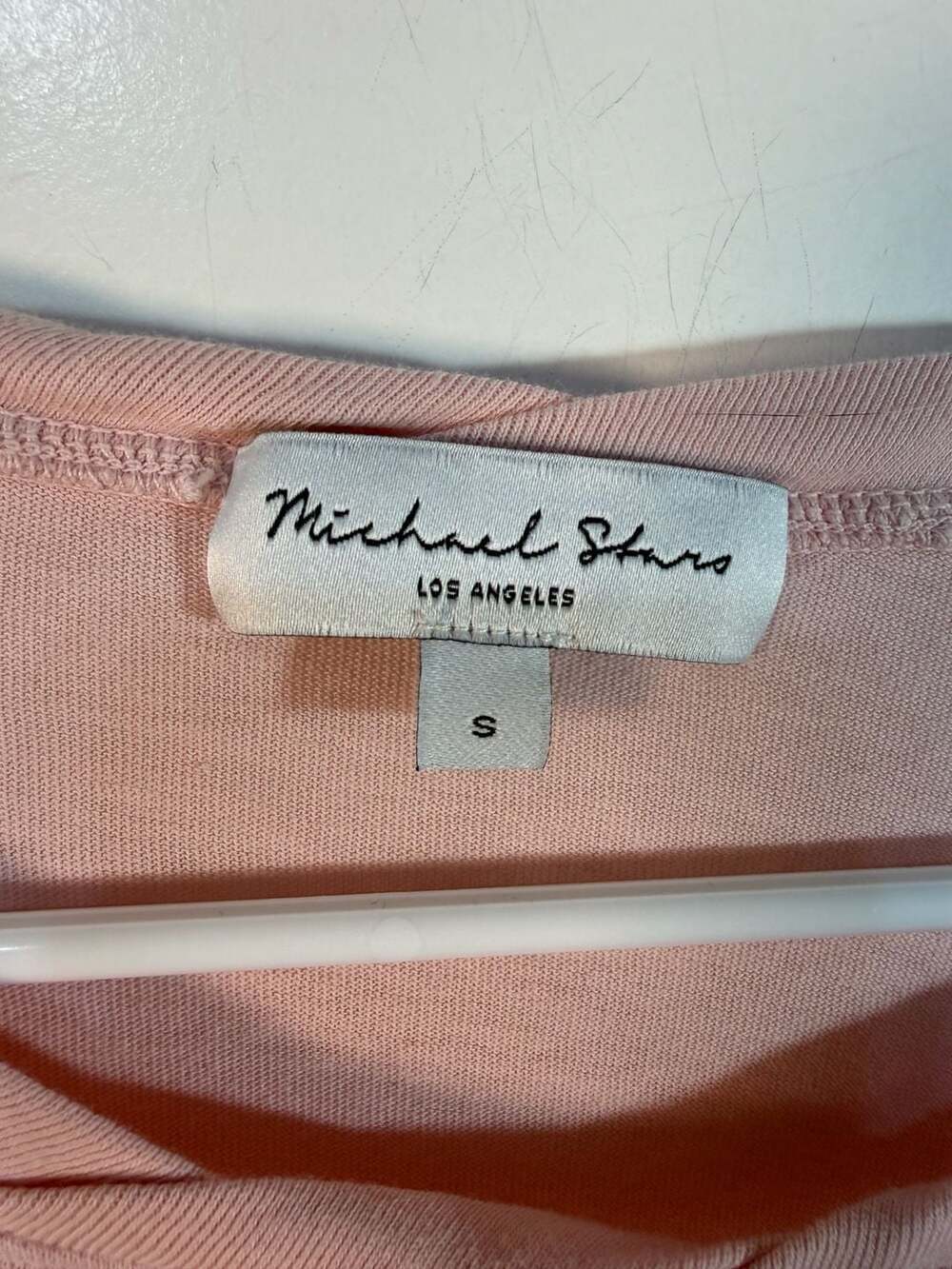 Michael Stars Women's Pink Cotton Short Sleeve Crew Neck T-Shirt Size S - Picture 2 of 6